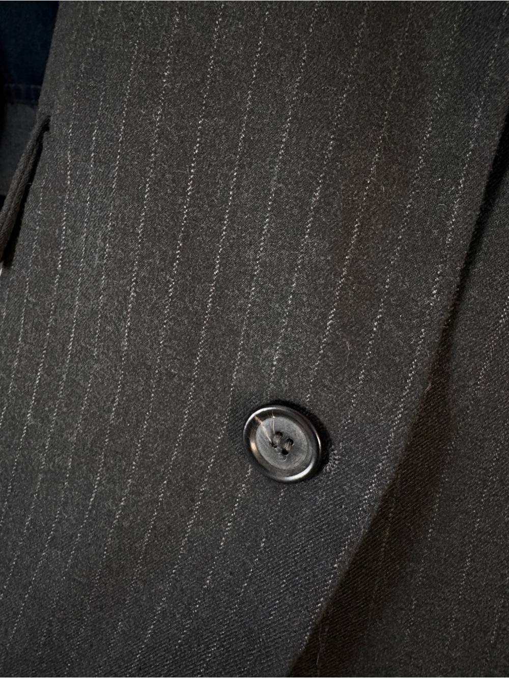Zara Charcoal Pinstripe Sleeveless Blazer Vest - Picture 5 of 8